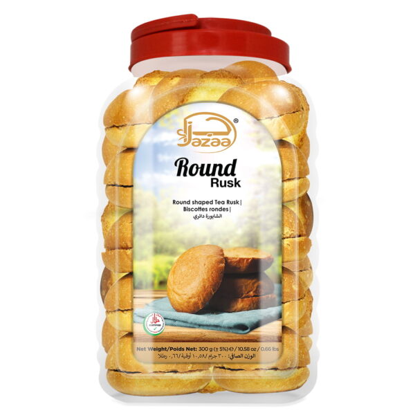 Jazaa Round Rusk Jar 300gms