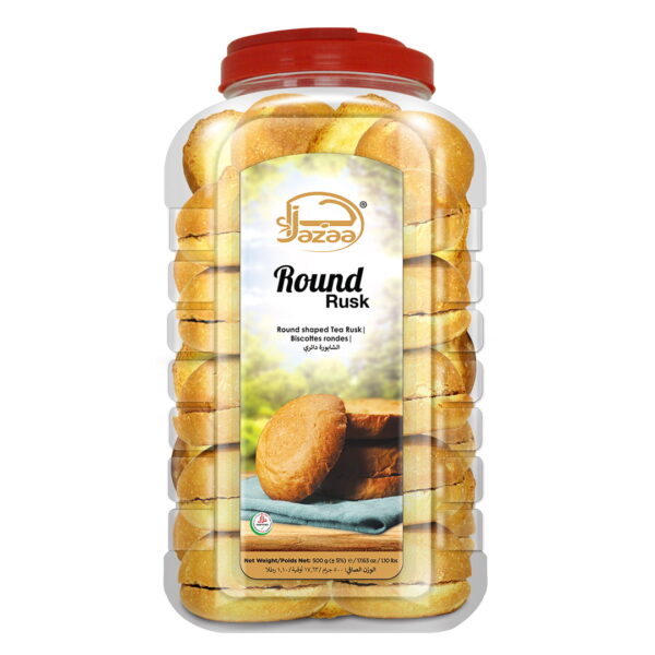 Jazaa Round Rusk Jar 500gms